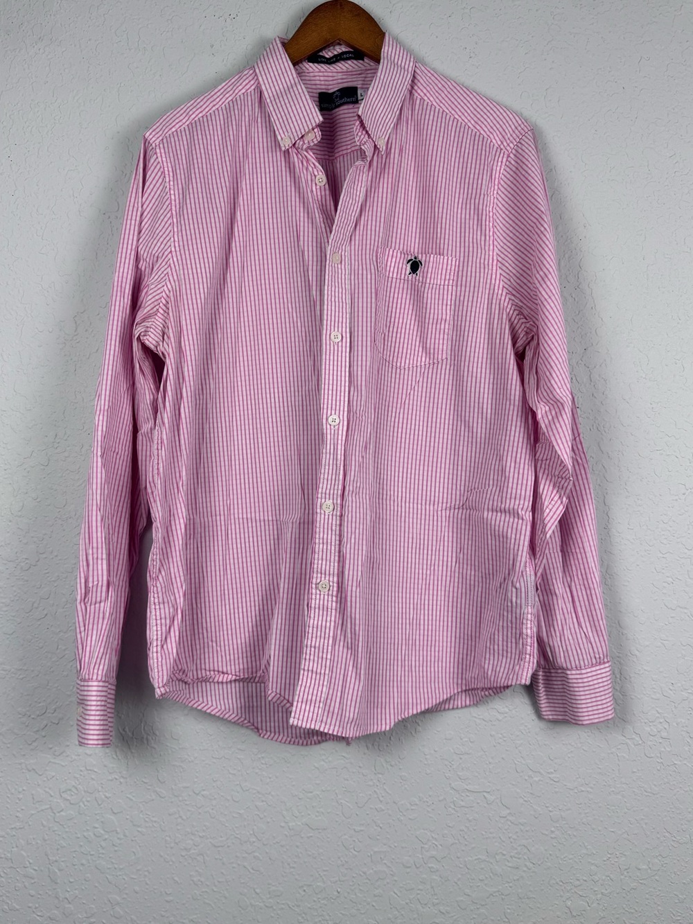 Simply Southern Pink & White Striped Button-Up Shirt